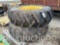(2) 18.4-38 TIRES/RIMS w/ CAST CENTERS (CF)