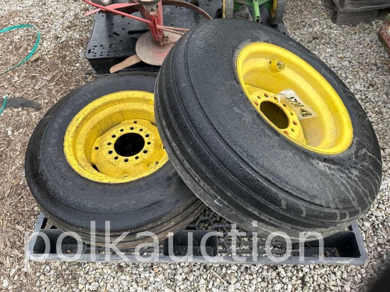 (2) 15" FRONT TIRES & RIMS (WF)