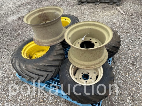 (2) 26x12.00-12 GOODYEAR TIRES & (2) 23x8.50-12 TIRES & (2) HUBS (WF)