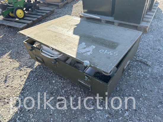 WOODEN BOW w/ BUCKETS OF HARDWARE (WF)