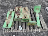 (2) JOHN DEERE FRONT WEIGHT SETS w/ (9) PADS (ALL 1 $) (WF)