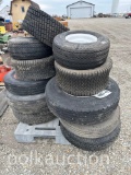 LARGE PALLET OF MISC TIRES/RIMS (WF)