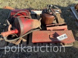 PALLET w/ OIL CANS & TOOL BOXES (CF)