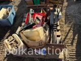 PALLET w/ DEGREASER, JACKS, COMPACTOR, ETC. (CF)
