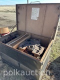 STEEL CABINET w/ CASE 830 MOTOR & PARTS (CF)