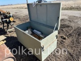 STEEL CRATE w/ JOHN DEERE PARTS - SOME NOS (CF)