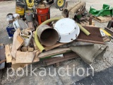 PALLET OF SHEET METAL, ETC. (CF)
