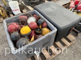 TOTE OF LIGHTS & TOTE OF CRAWLER PARTS (CF)