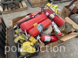 PALLET OF MISC. SHOP SUPPLIES & RATCHET STRAPS (CF)