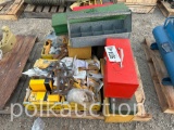 PALLET OF TOOL BOXES & NOS CAT PARTS (CF)