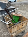 CRATE OF MISC. SHOP SUPPLIES, BRACKETS, ETC. (CF)