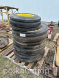 (1) 11-15 & (3) 14L-16.1 GOODYEAR TIRES/RIMS (CF)