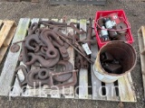 PALLET OF LARGE HOOKS, ETC. (CF)