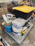 PALLET OF MISC. SHOP SUPPLIES, FITTINGS, ETC. (CF)