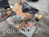 PALLET OF MISC. TRACTOR PARTS, TOOL BOXES, ETC. (CF)