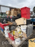CRATE OF TOTES, STOARGE, FITTINGS, ETC. (CF)