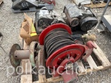 PALLET WITH CORD REELS, ENGINES, ETC (WF)