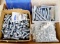 BOX OF ASSORTED CARRIAGE BOLTS & HEX LAG SCREWS
