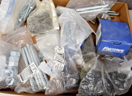 BOX OF MISCELLANEOUS BOLTS