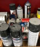 BOX OF MISCELLANEOUS PAINT CANS