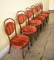 SIX THONET STYLE BENT WOOD CAFE CHAIRS
