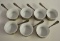 8 CUSTARD DISHES IN STERLING HOLDERS