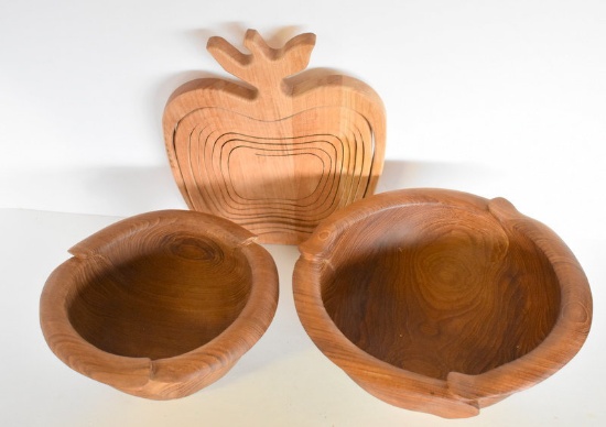 WOODEN SERVING BOWLS