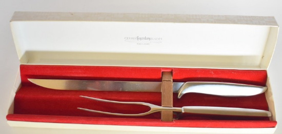 MID-CENTURY GERBER "KING'S ARMS" CARVING SET