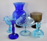 ASSORTED COLORED GLASSWARE