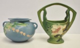 TWO PIECES OF ROSEVILLE POTTERY
