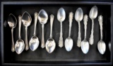 STERLING AND SILVERPLATED SPOONS