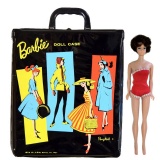 PONYTAIL BARBIE DOLL CASE WITH 2 DOLLS & CLOTHES