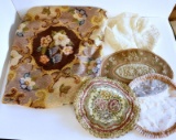 CROCHETED TABLE COVER & DOILIES