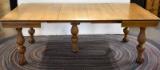 CLAW FOOTED SQUARE OAK DINING TABLE