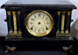 ANTIQUE CLAW FOOTED MANTEL CLOCK