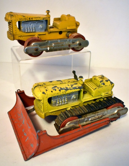 TWO DIE CAST HUBLEY TRACTOR BULLDOZERS