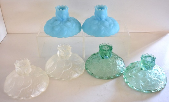 FENTON "WATER LILY" CANDLE HOLDERS