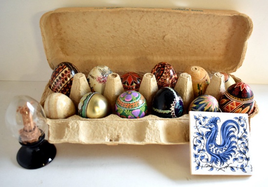 ASSORTED DECORATED EGGS & MORE