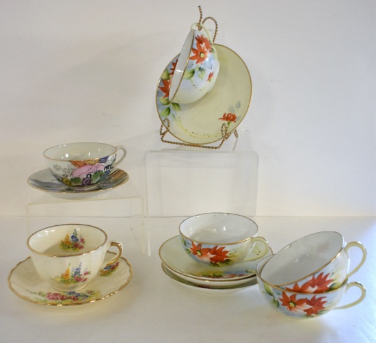 ASSORTED TEACUPS AND SAUCERS