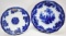TWO FLOW BLUE CHINA PLATES