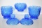FENTON SAPPHIRE BLUE OPALESCENT GLASSWARE