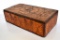 BURNT CARVED WOODEN BOX