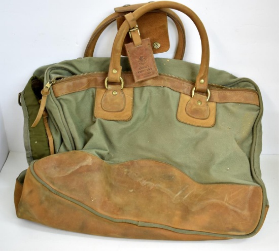 ORVIS GOKEY LEATHER & CANVAS BAG