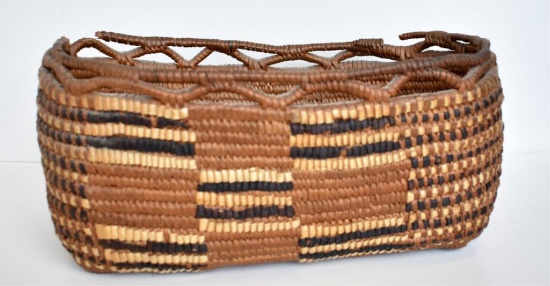 EARLY LILLOOET TRIBE BASKET