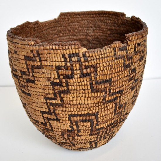 ANTIQUE NORTHWEST COAST INDIAN BASKET