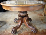 ANTIQUE ROUND MAHOGANY PARLOR TABLE