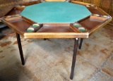 CIRCA 1930s OCTAGONAL POKER TABLE