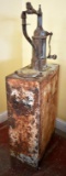 ANTIQUE OIL TANK WITH PUMP