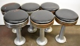 SET OF SIX 1930s SODA FOUNTAIN STOOLS