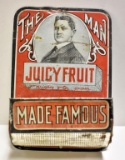 JUICY FRUIT ADVERTISING TIN MATCH HOLDER